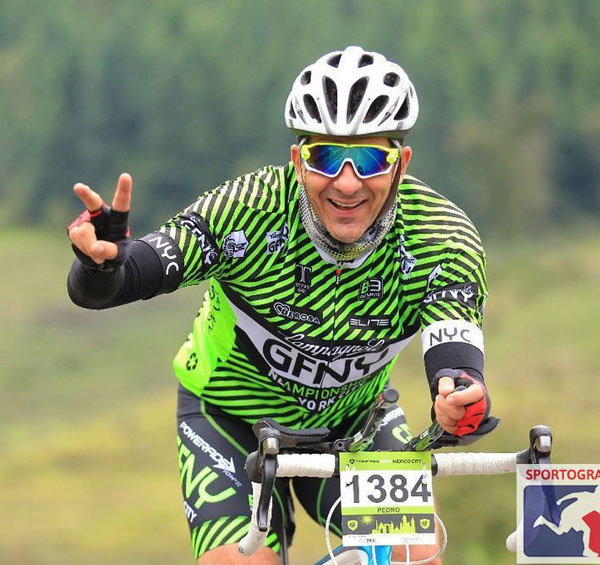 Pedro Gracián participó en el Gran Fondo.